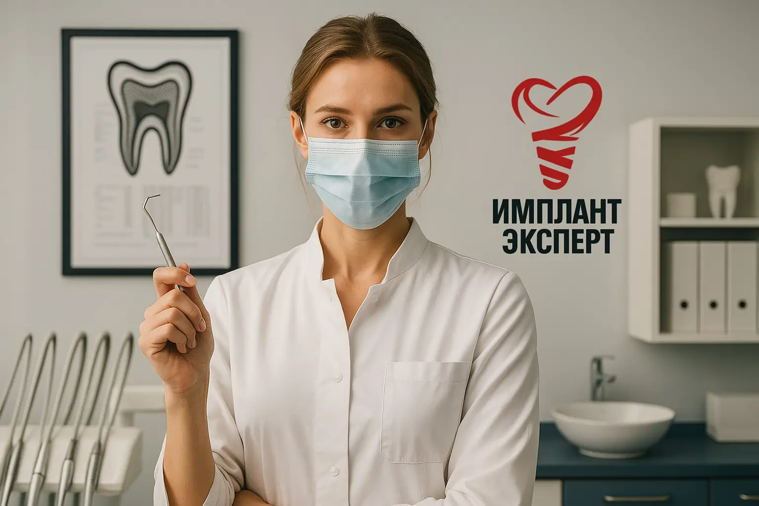 Стоматолог осматривает полость рта пациента при лечении кровоточивости дёсен
